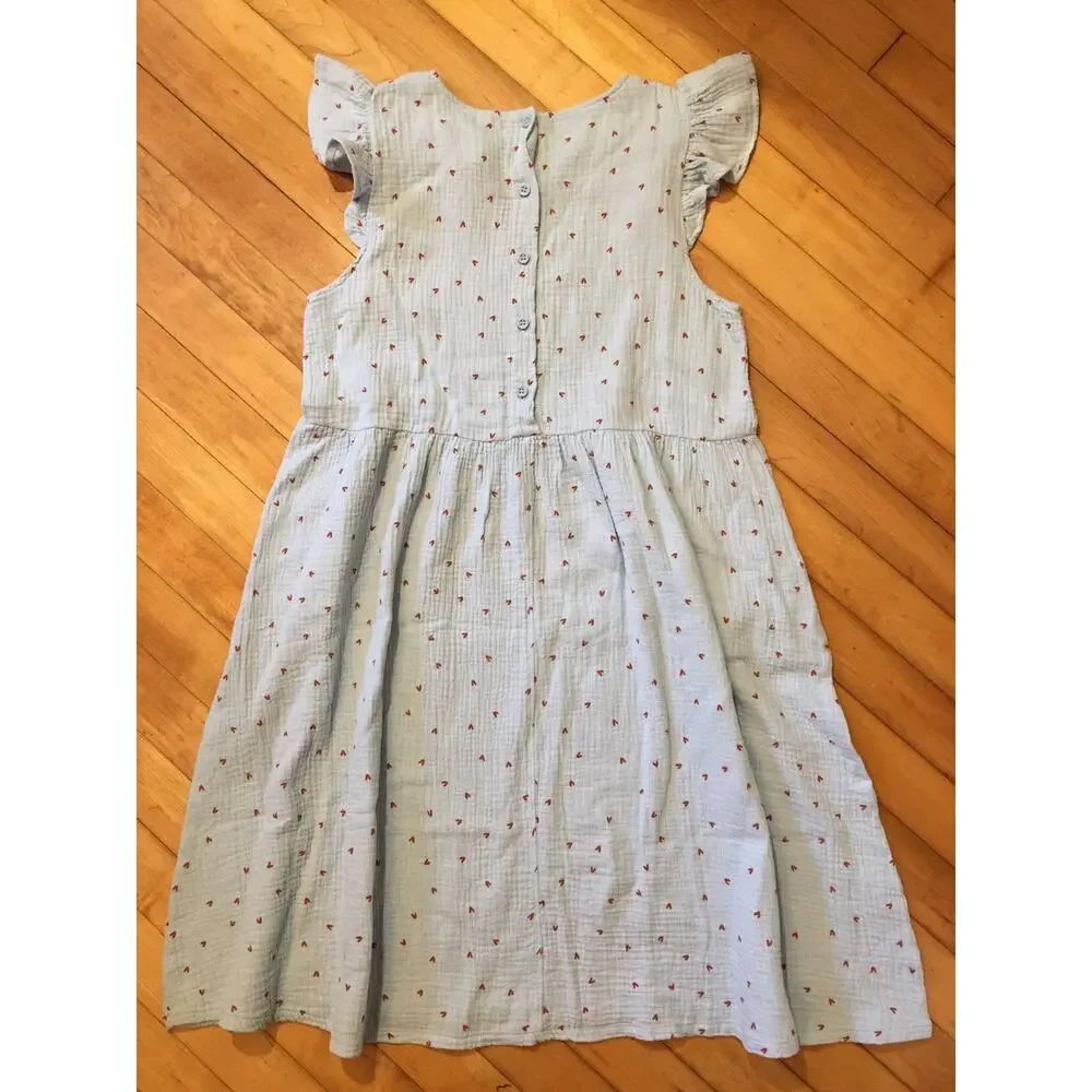 NWT Kids On The Moon Blue Hearts Dress